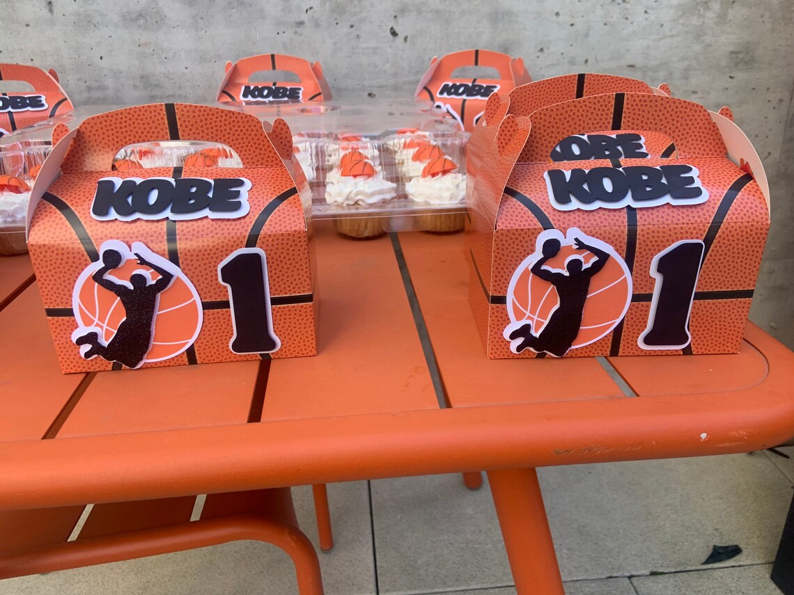 Basketball Treat Boxes / Party Favor Gable Boxes Sports Party Etsy