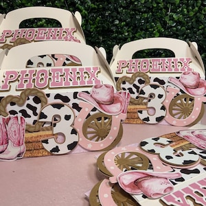 First Rodeo Treat Boxes, Rodeo Party Boxes, Cowgirl Theme Treat Boxes, Custom Treat Boxes, 2nd Rodeo Treat Boxes