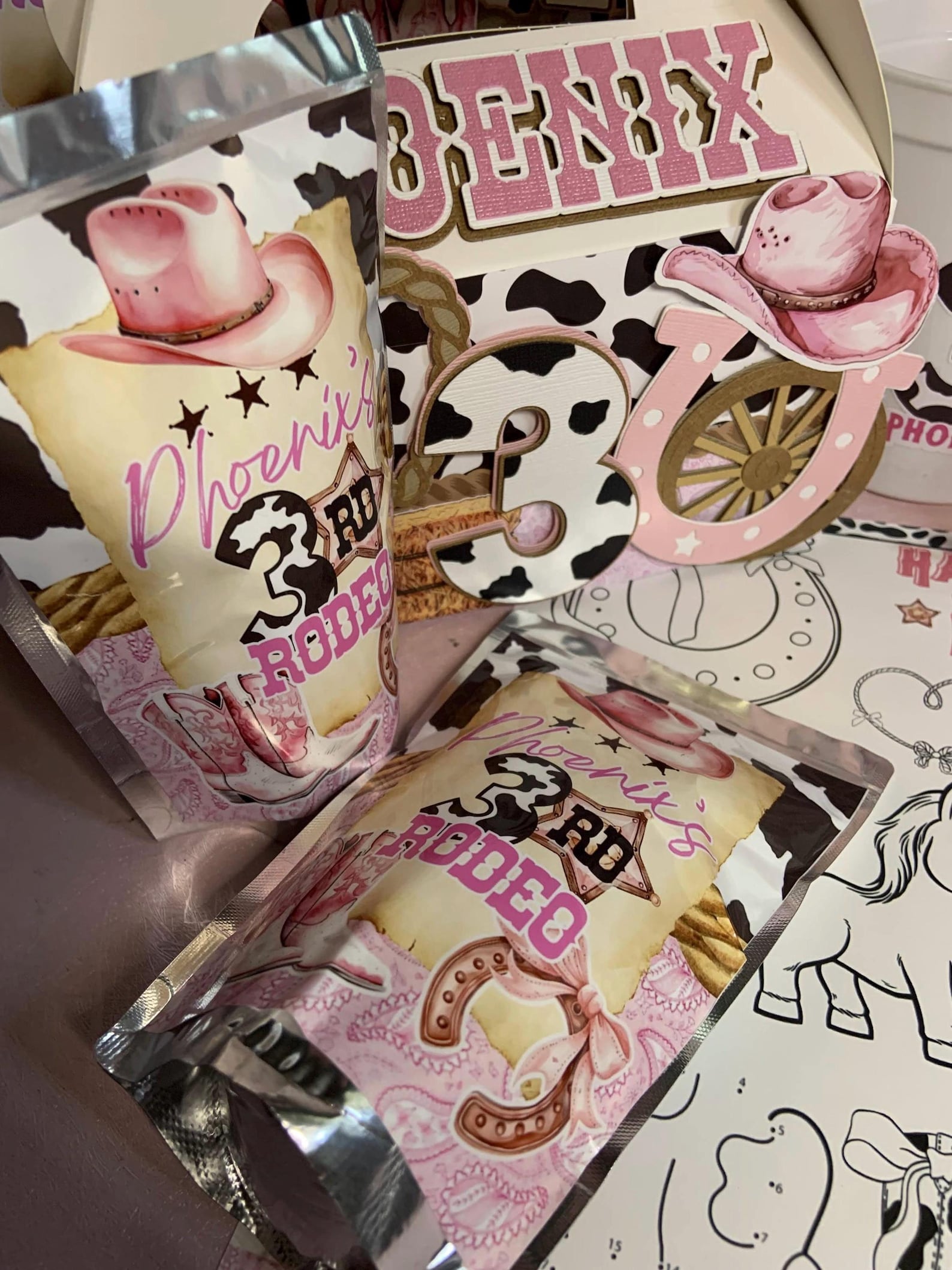 First Rodeo Treat Boxes, Rodeo Party Boxes, Cowgirl Theme Treat Boxes ...