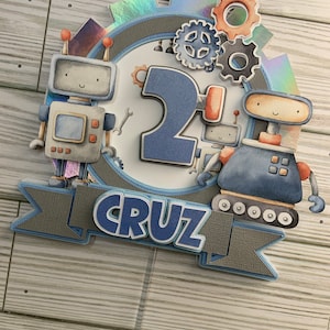 Robots Cake Topper, Robotz Cake Topper Robot Birthday