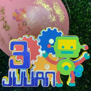 Robot Cake Topper, Robot Party, Robot Birthday