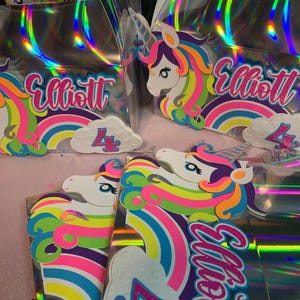 Neon Unicorn Party Boxes Unicorn Glow Party, Birthday Unicorn Theme Birthday, Unicorn Treat Boxes, Unicorn Favor Boxes
