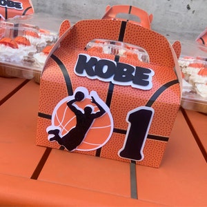 Basketball Treat Boxes / Party Favor Gable Boxes, Sports Party Treat Boxes