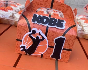 Basketball Treat Boxes / Party Favor Gable Boxes, Sports Party Treat Boxes