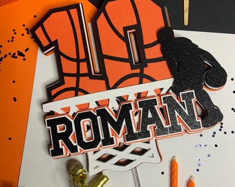 Basketball Cake Topper Basketball Birthday, Basketball Theme Topper , Sports Party