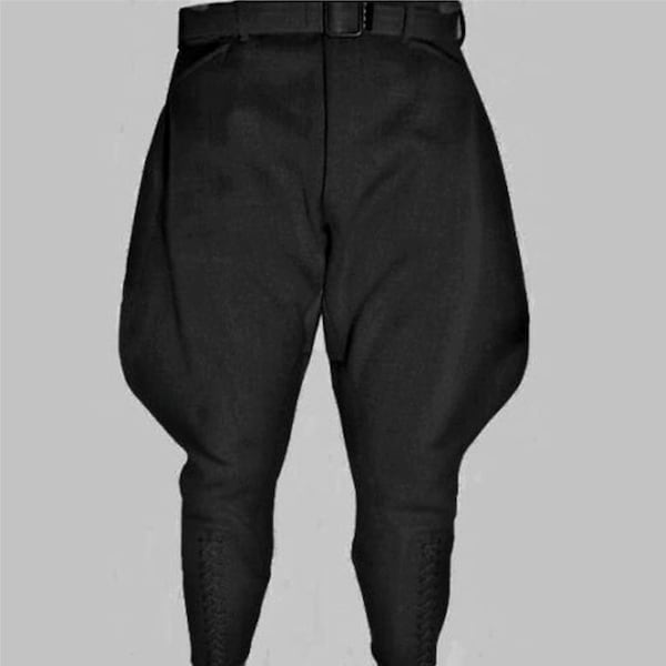 Herren Schwarze Jodhpurs Breeches Hose Reithose Reitsport Sporthose Polo Hose Baggy Hose