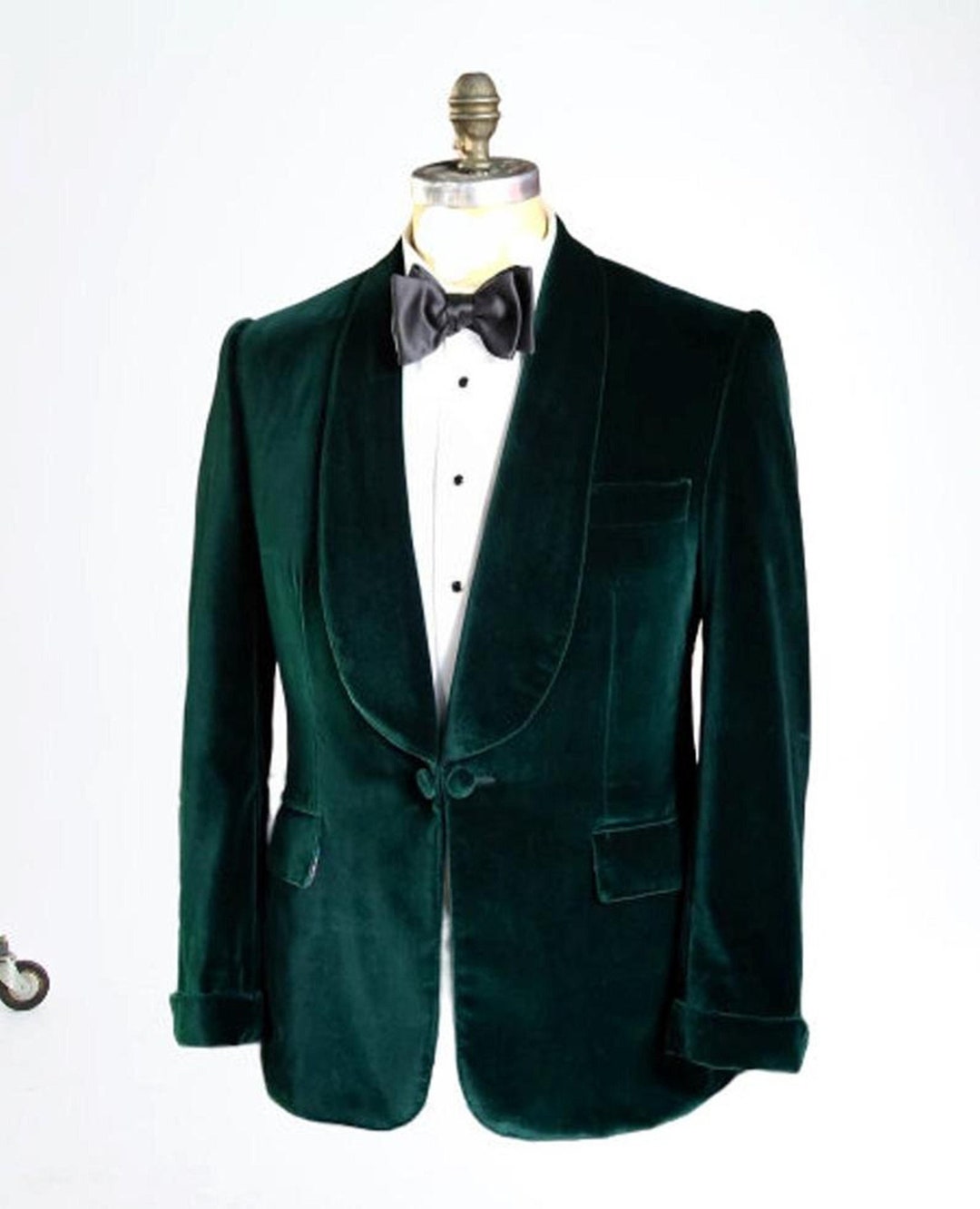 Smoking Jackets Green Velvet Blazer Mens Slim Fit Blazers Christmas