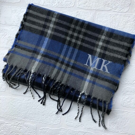 mustard check scarf