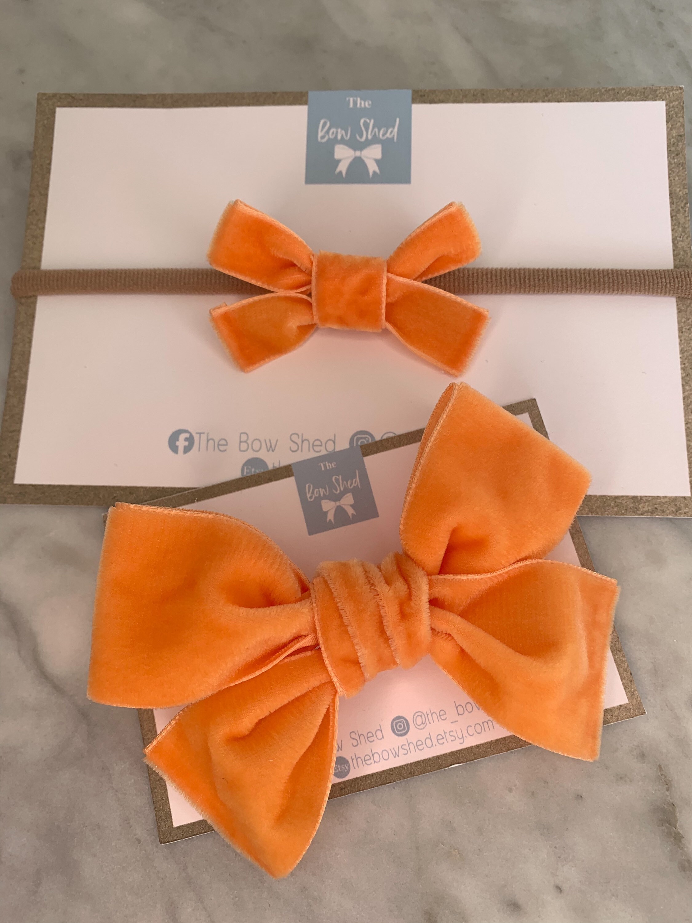 Velvet bows pink hair bow coral lilac blush nude bows Etsy