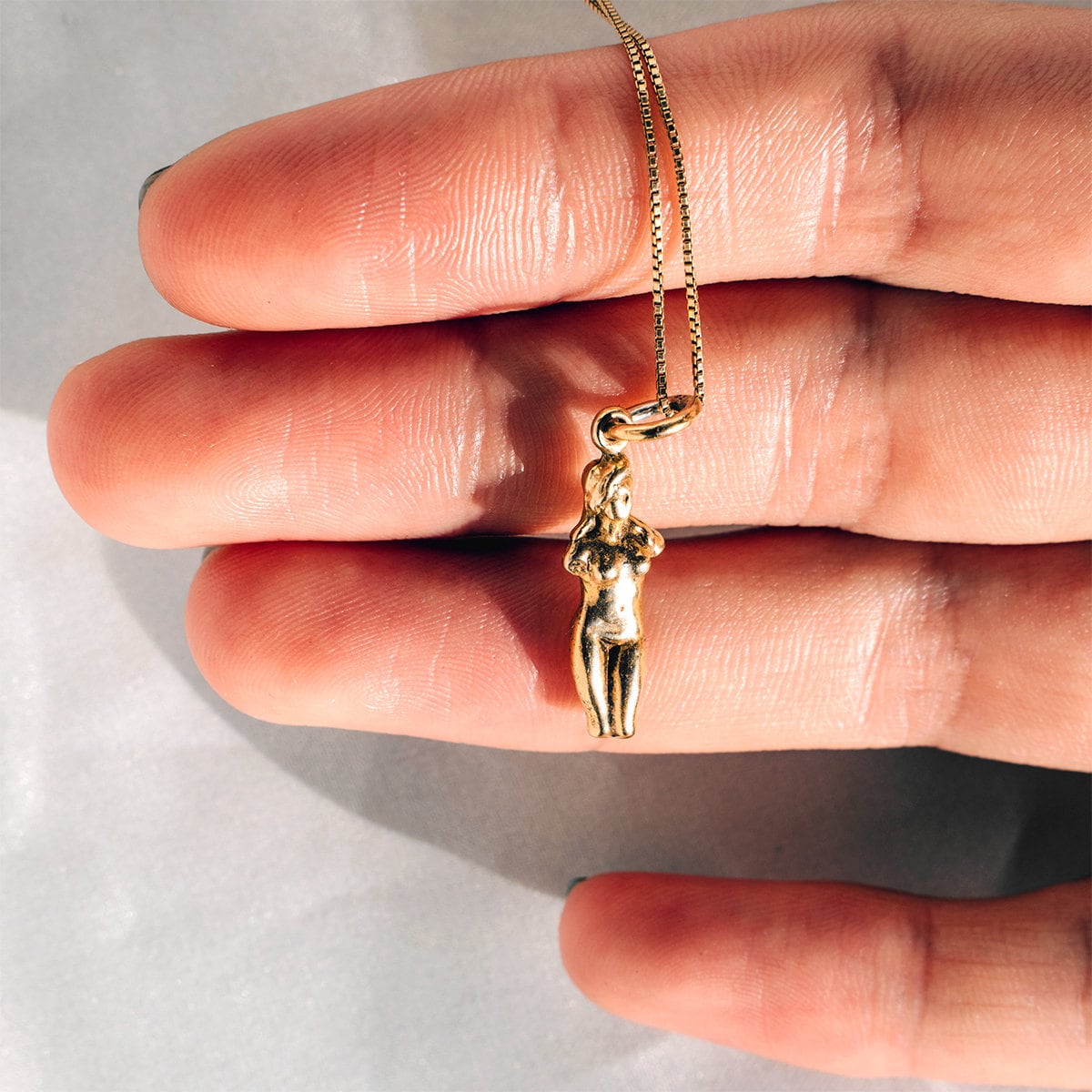 Aphrodite Gold Necklace Handmade Greek 