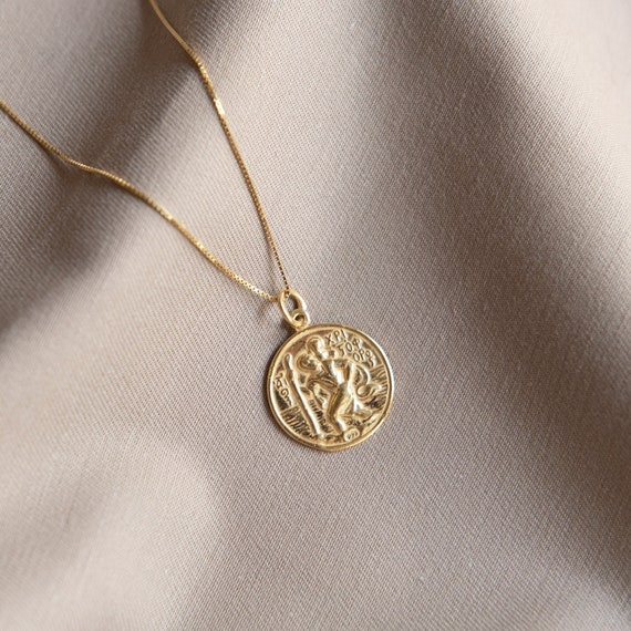 Saint Christopher Fancy Sterling Silver Medal with 18in Chain