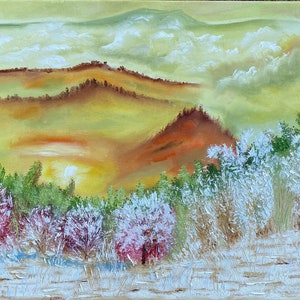 Smoky Mountain Painting Original Wall Art Appalachian Mountains Blue Ridge Mountains Landscape Painting Original Artwork by Larissa Belyak