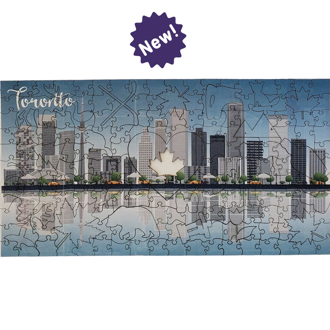 Special Wooden Jigsaw Puzzle Toronto Canada Puzzle Gift Etsy Canada