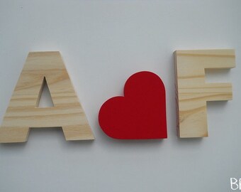 Details about / Wooden Letters Large Small 10cm 20cm With Name Personalised Wall Decor Sign