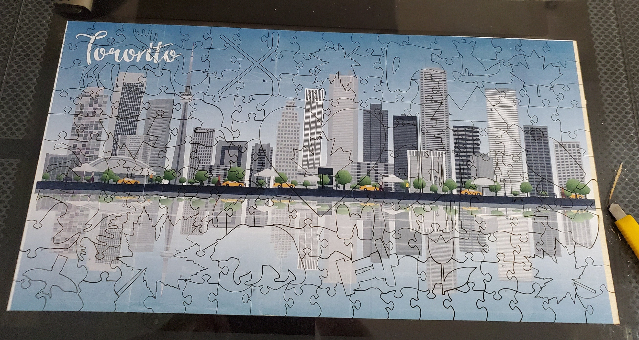 Special Wooden Jigsaw Puzzle Toronto Canada Puzzle Gift Etsy Canada