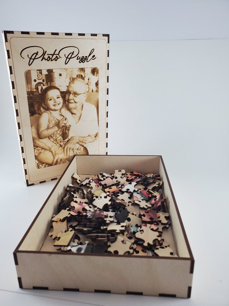 Custom Wooden Jigsaw Puzzle Photo Simple Pieces Name