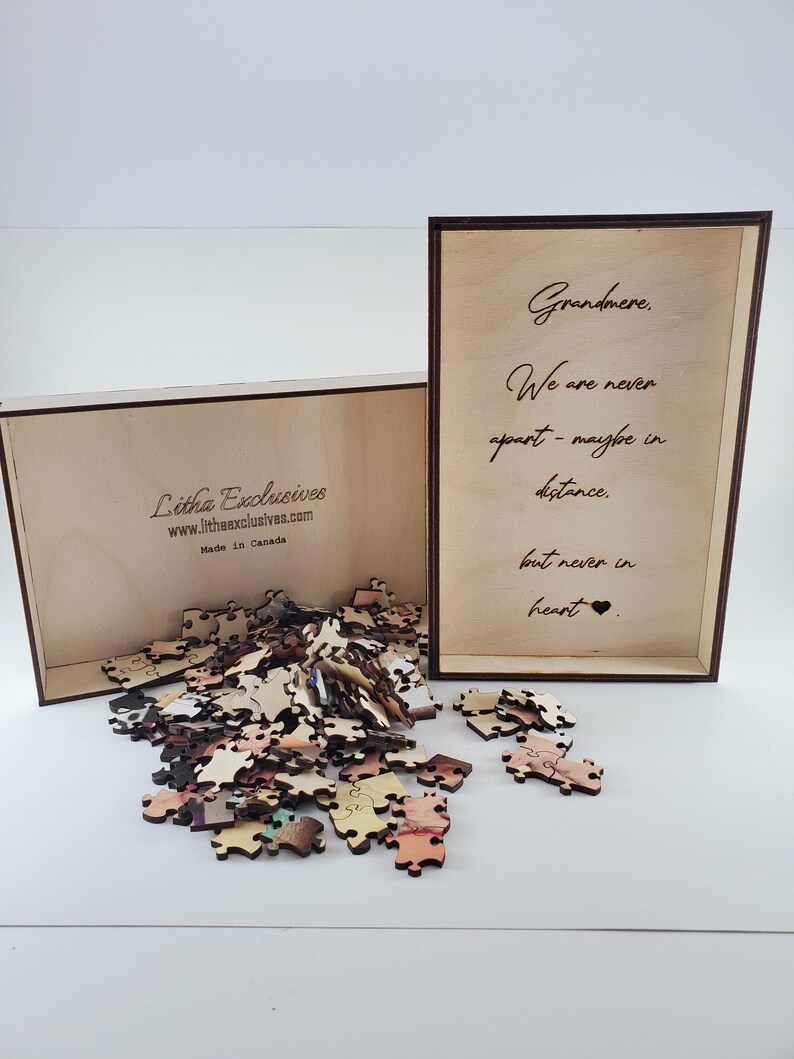 Custom Wooden Jigsaw Puzzle Photo Simple Pieces Name Custom Etsy Canada