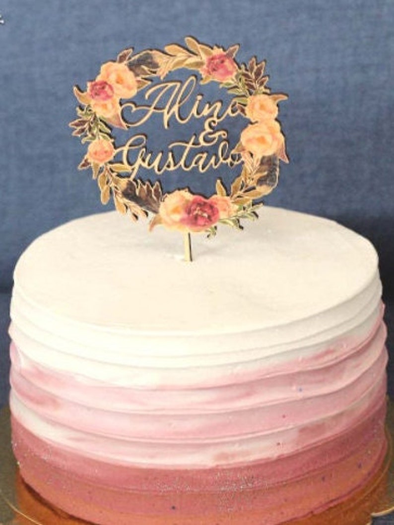 Custom Cake Topper Style Cake Topper Flower Cake Topper Etsy Canada