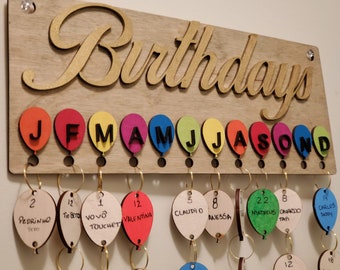 Birthday Reminder Board/ Family Celebration Calendar  / Celebration calendar / Birthday board / Family sign / wall decor