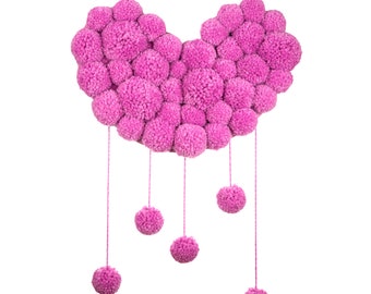 Wall decor pink heart