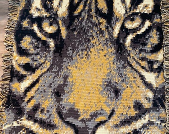 Tiger Graphgan Lap Blanket - PDF Download Pattern Only