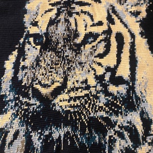White Tiger Lap Blanket - PDF Download Pattern Only