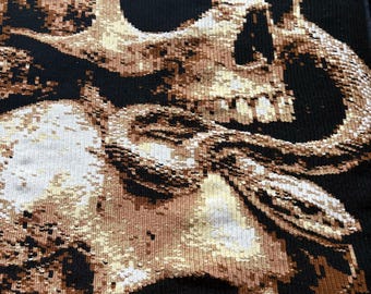 Skulls with Snake Lap Blanket - PDF Download Pattern Only