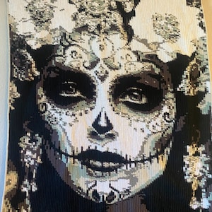 Suspension murale Dia de Los Muertos / Sugar Skull - Modèle à télécharger uniquement en PDF
