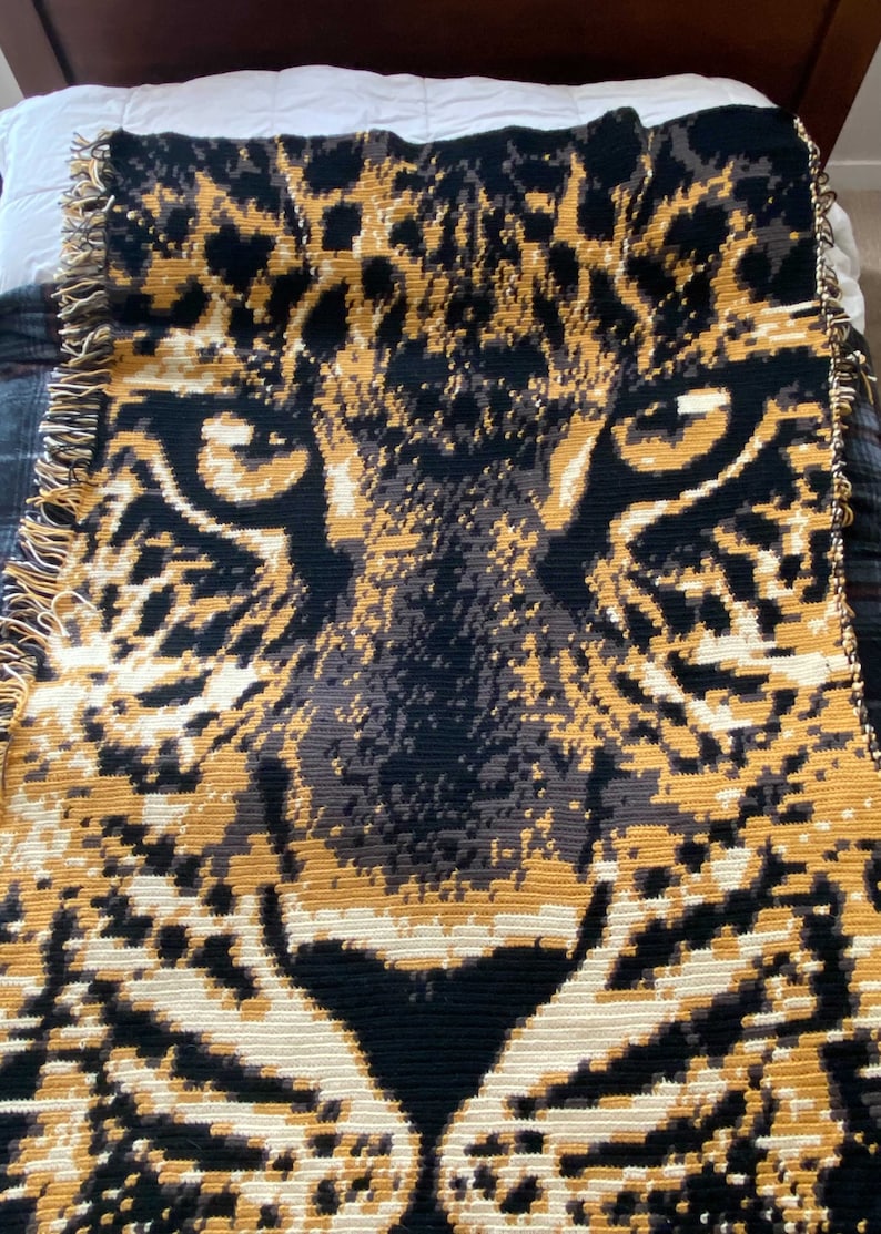 Leopard Graphgan Lap Blanket PDF Download Pattern Only image 6