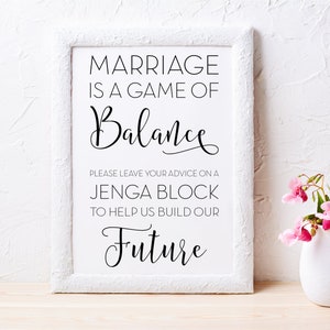 Instant Download Jenga Wedding Sign, Jenga Guest Book, Jenga Bridal ...