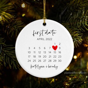 First Date Anniversary, First Christmas Together Ornament, Boyfriend Gift Ideas Long Distance, Thoughtful Gift For Girlfriend From Boyfriend