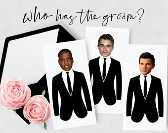 Who Has The Groom Bridal Shower Game: Celebrity Scavenger Hunt (Digital Download)