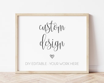 Custom Sign Template: DIY Home Decor (PDF)