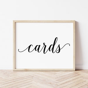 Placa de cartões de casamento, placa de cartões de formatura para impressão, placa de cartões de funeral para impressão, placa de cartões para download, placa de mesa de download digital DIY