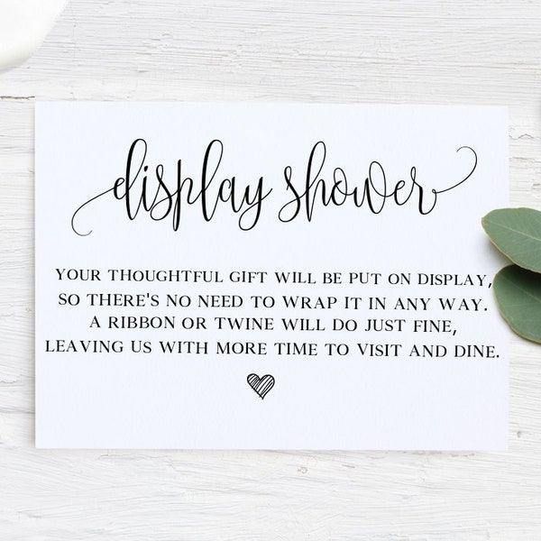 Instant Download Display Shower Insert, Display Shower Invitation Insert Card, Display Shower Insert Bridal, Be A Dear And Wrap In Clear PDF
