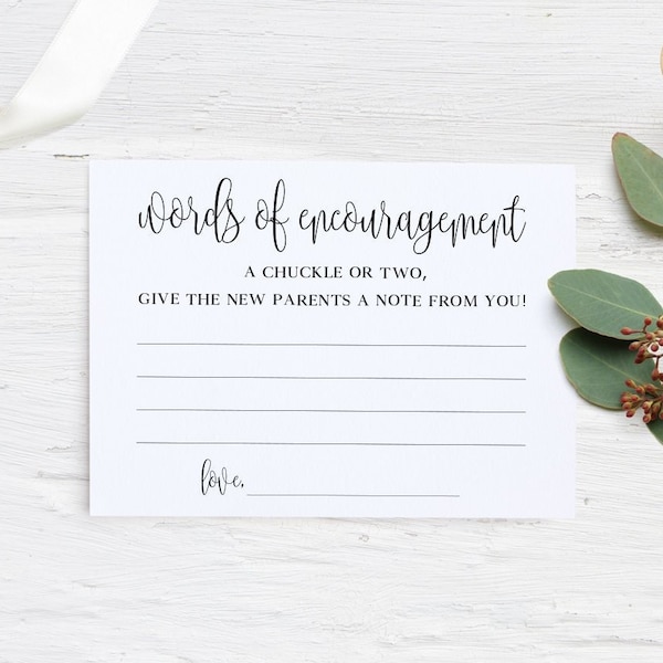 New Mom Advice Card - Etsy