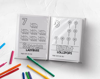 Printed Baby's First 123 Coloring Book: Baby Shower Activity