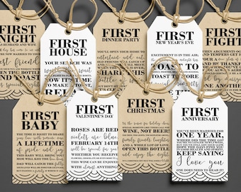 Etichette per vino per il traguardo del matrimonio: regalo per la festa della sposa (download digitale)