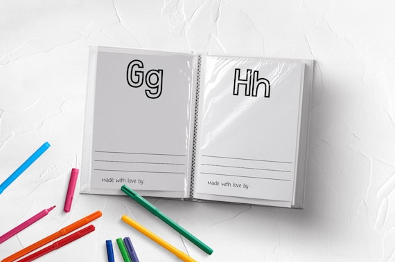 Printed ABC Coloring Book: 5x7 Baby Shower Guest Keepsake