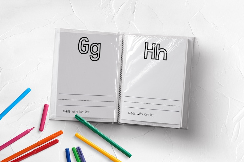 baby abc book to color and decorate