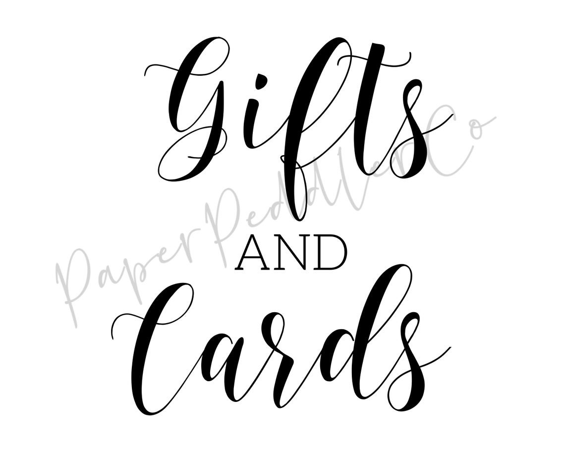Instant Download Gifts and Cards Sign Printable Gifts and - Etsy