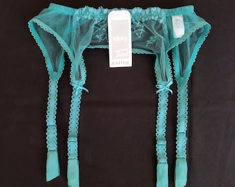 Vintage Lejaby Joséfine Garter Belt Suspender Belt Size 2 (S) Turquoise