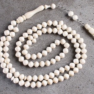 REAL Camel Bone Islamic Prayer 99 Beads, Tasbih, Misbaha, Tasbeeh, Muslim Tasbih, Worry Beads, Tasbih 99, Tasbeeh 99, Tasbih Customized 8mm