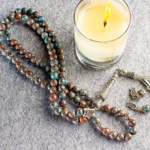 REAL Jasper Stone, Islamic Prayer Beads, Natural Stone, 99 Beads, Misbaha, Tasbeeh, Worry Beads,Eid Gift, Tasbih 99, Tasbih Personalized 7mm