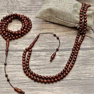 REAL Kuka (Coca) Tree, 6mm Islamic Prayer 99 Beads, Tasbih, Misbaha, Tasbeeh, Muslim, Misbah, Rosary, Tasbih 99, Sibha, Tasbih Personalized