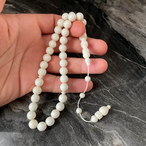 REAL Camel Bone Islamic Prayer 33 Beads, Tasbih, Misbaha, Tasbeeh, Muslim Tasbih, Bone Tasbih, Rosary, Tasbih 33, Sibha, Worry Beads, 10mm