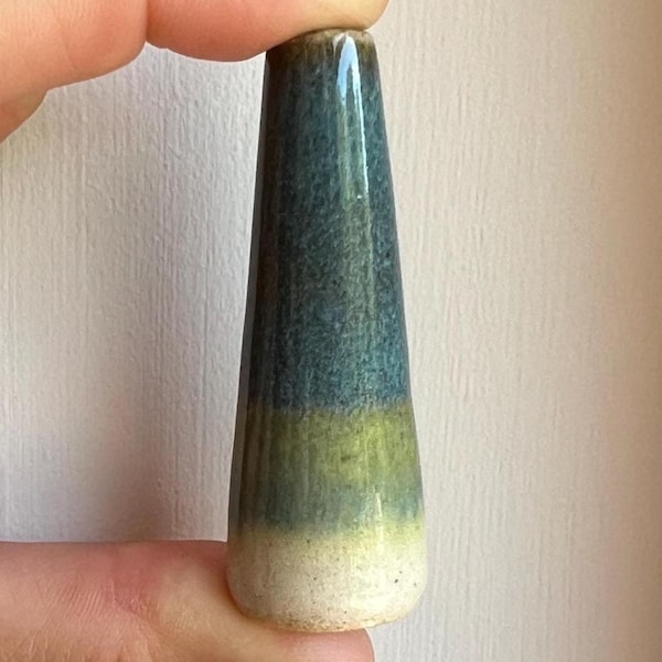 Handgemachte Light Pull aus Steingut: Erde & Ozean Glasur
