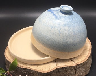 Ceramic butter dish handmade with lid