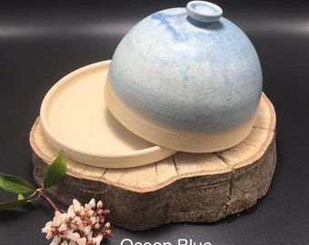 Ceramic butter dish handmade with lid