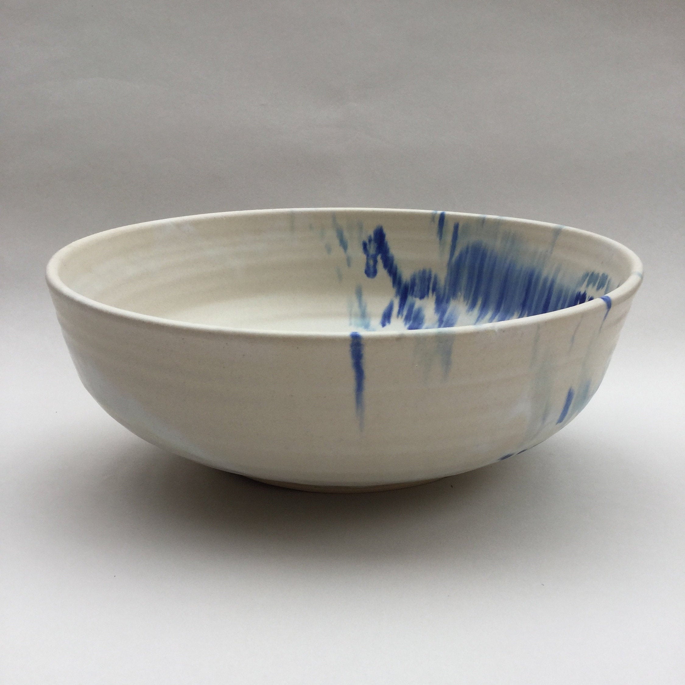 Ceramic serving paella bowl plate hand made thrown stoneware Etsy